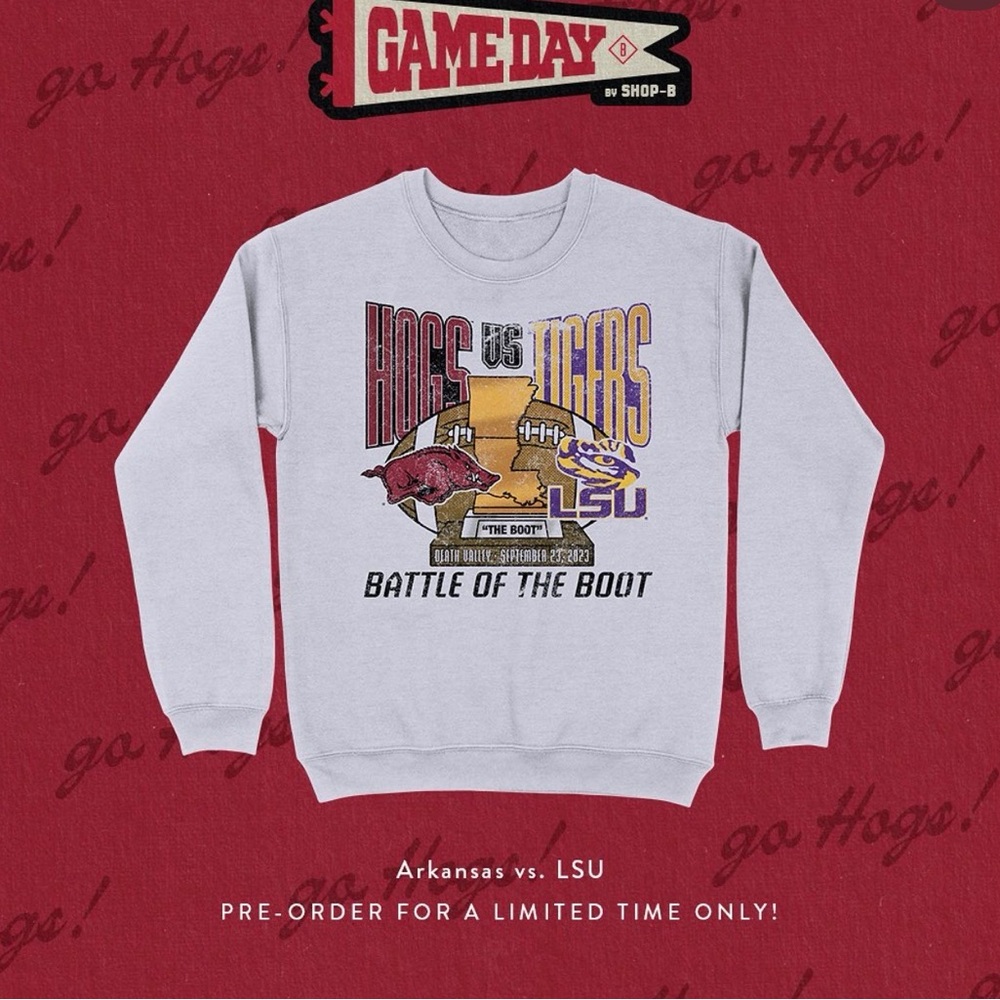 Arkansas vs. LSU Battle of the Boot Sweatshirt